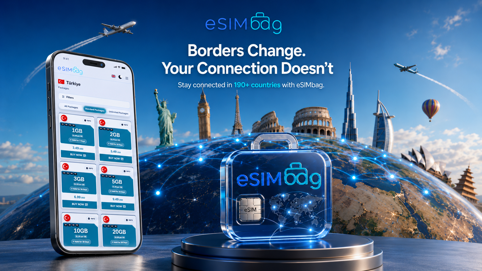 eSIMbag user dashboard
